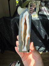 Druzy Black Agate Tower