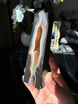 Druzy Black Agate Tower