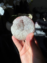 Pink Amethyst Sphere with Quartz Points