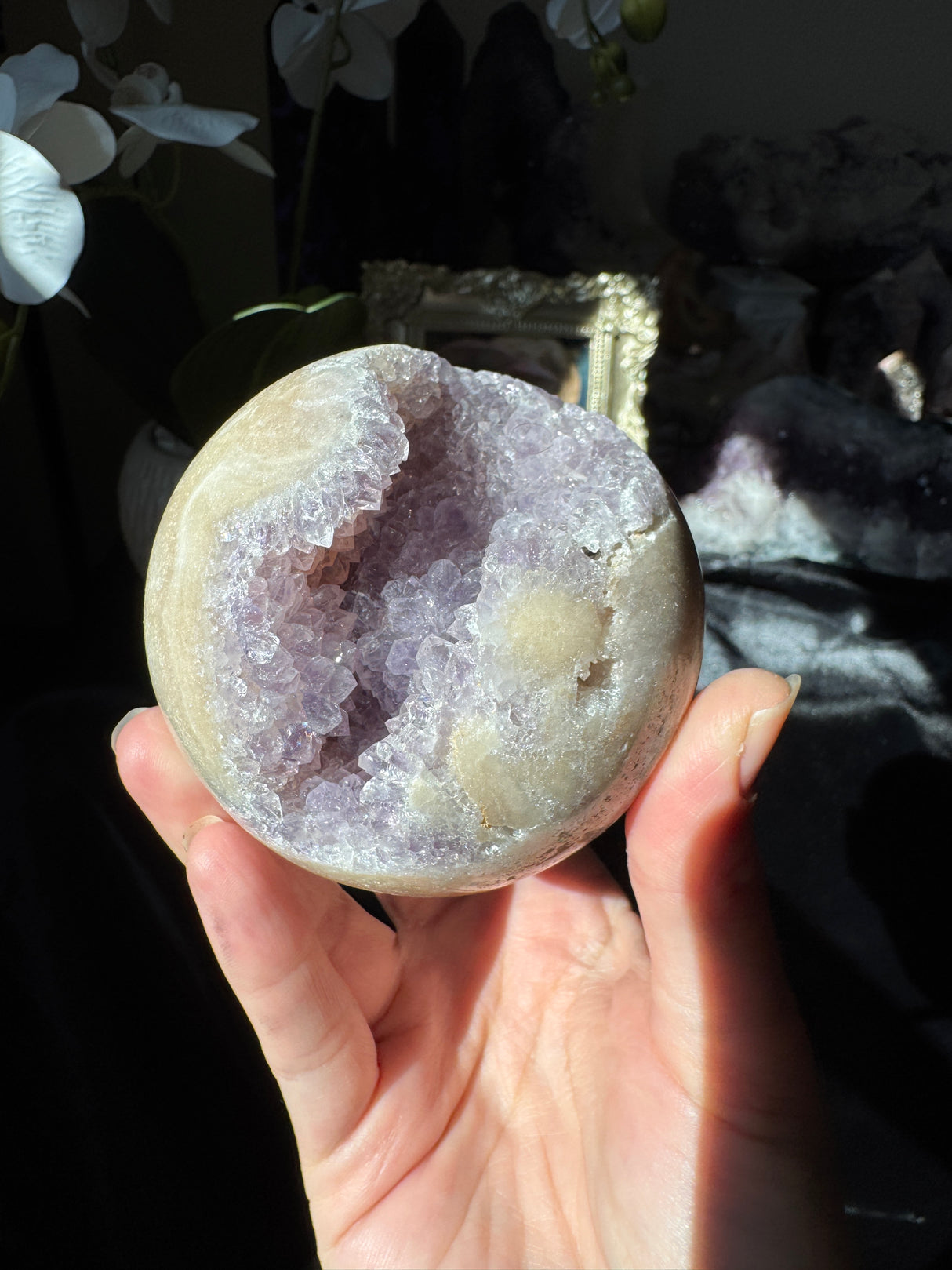 Lavender Pink Amethyst Sphere