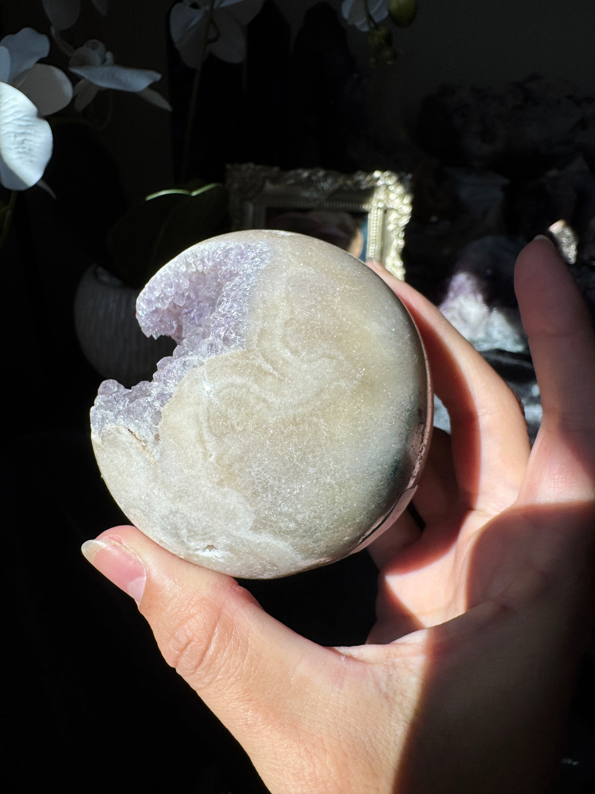 Lavender Pink Amethyst Sphere
