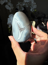 Smoky Blue Banded Agate Egg