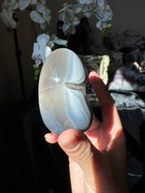 Smoky Blue Banded Agate Egg
