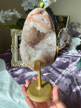 Quartz Pointed Pink Amethyst Egg