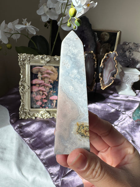 Orby Pastel Pink Amethyst Obelisk