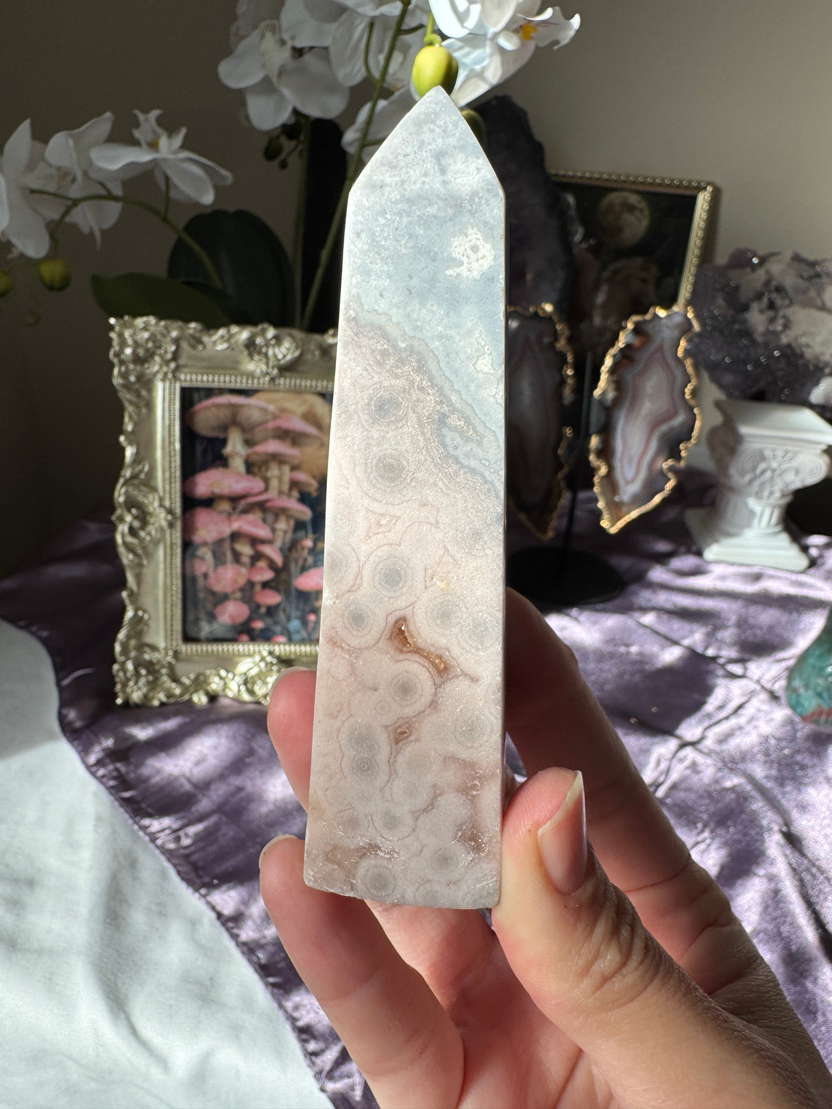 Orby Pastel Pink Amethyst Obelisk