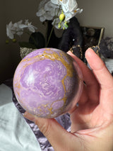 Lavender & Gold Phosphosiderite Sphere