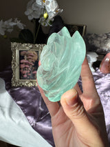 Minty Green Fluorite Rose