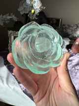 Minty Green Fluorite Rose