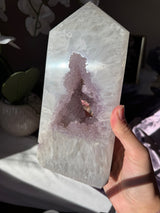 XL Druzy Lavender Amethyst Quartz Tower