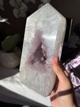 XL Druzy Lavender Amethyst Quartz Tower