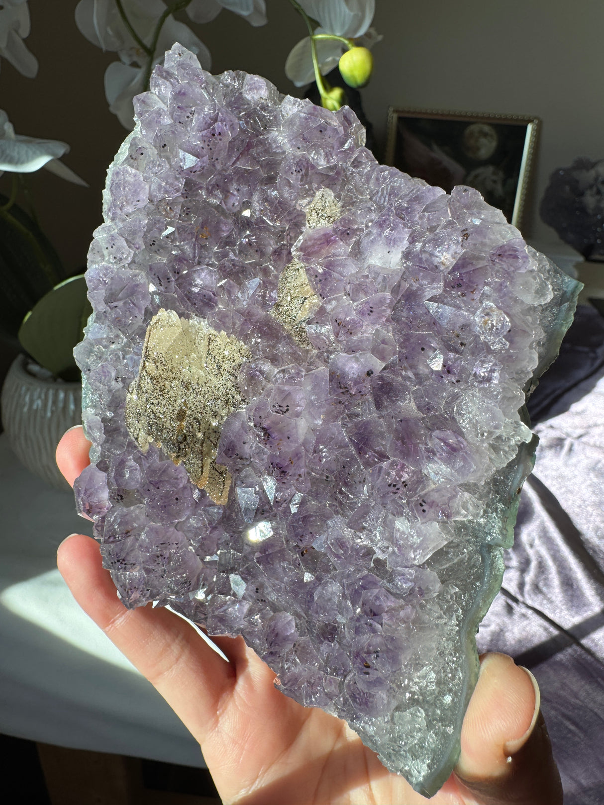 Druzy Amethyst Calcite Cluster