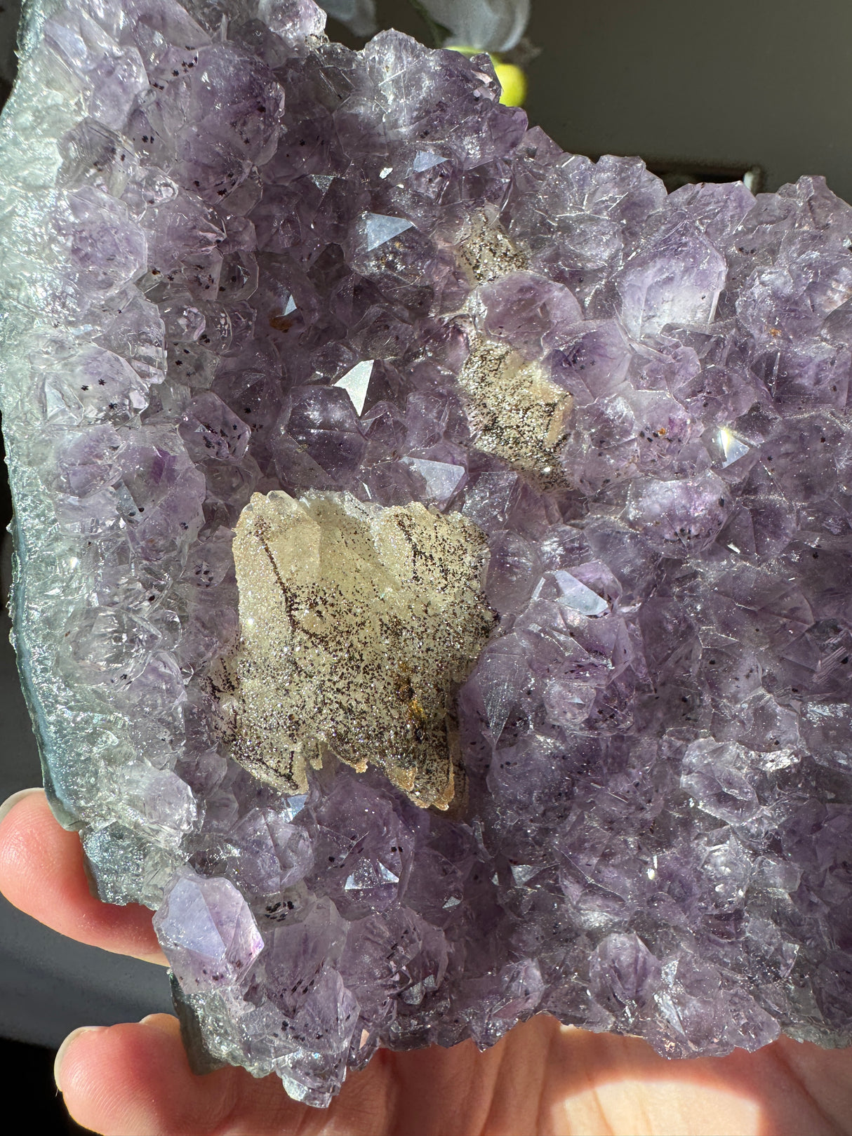 Druzy Amethyst Calcite Cluster
