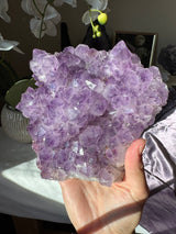 Large Point Amethyst Calcite Cluster
