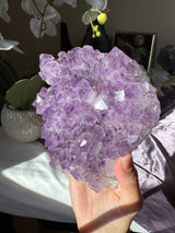 Large Point Amethyst Calcite Cluster