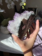 Large Point Amethyst Calcite Cluster