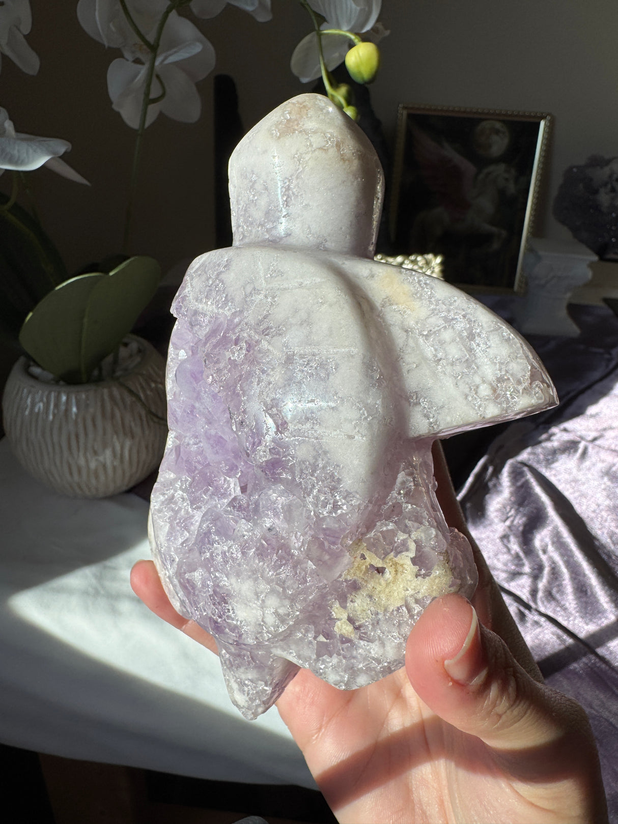 Lavender Pink Amethyst Turtle