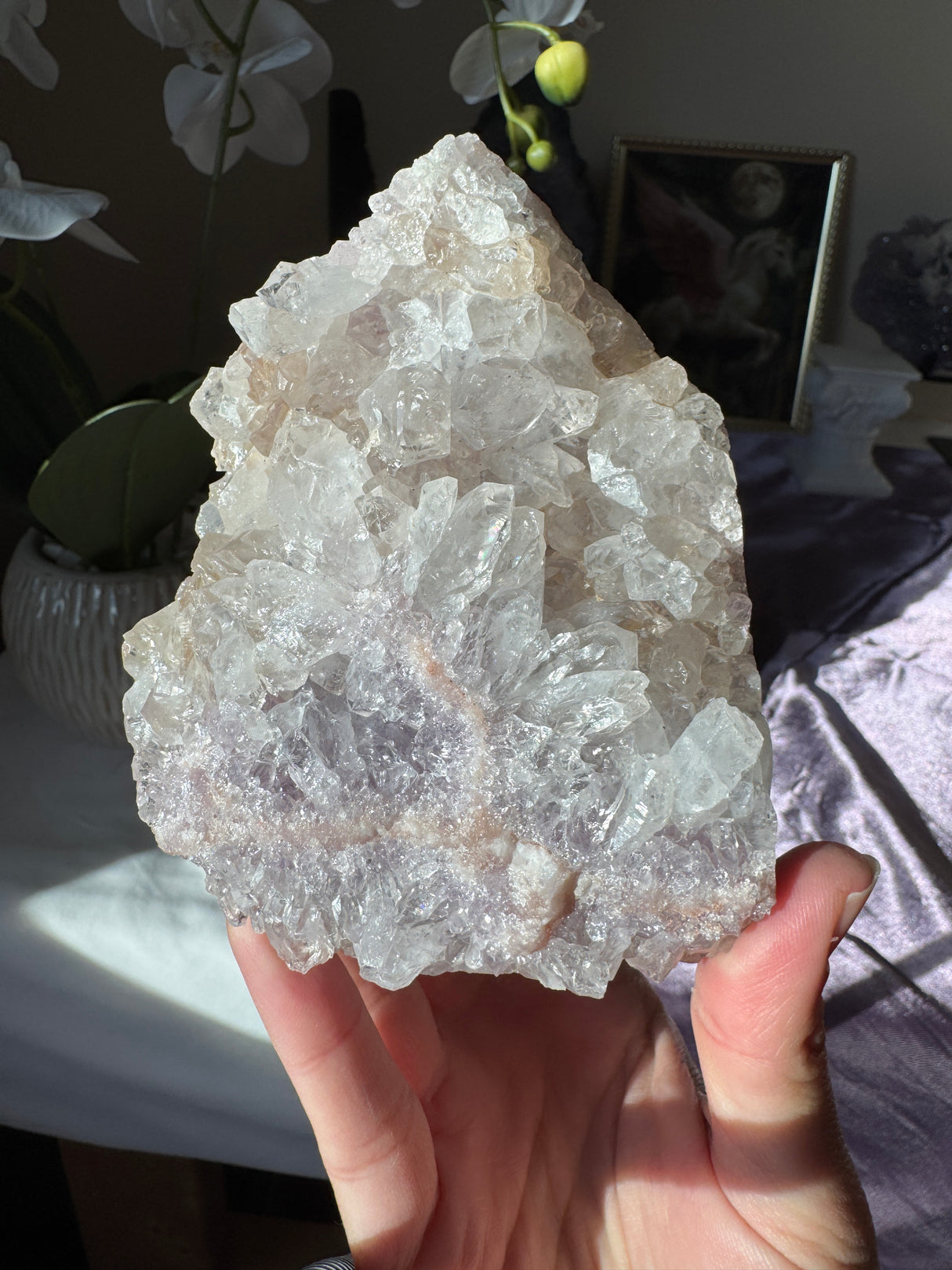 Quartz Pointed Pink Amethyst Tower