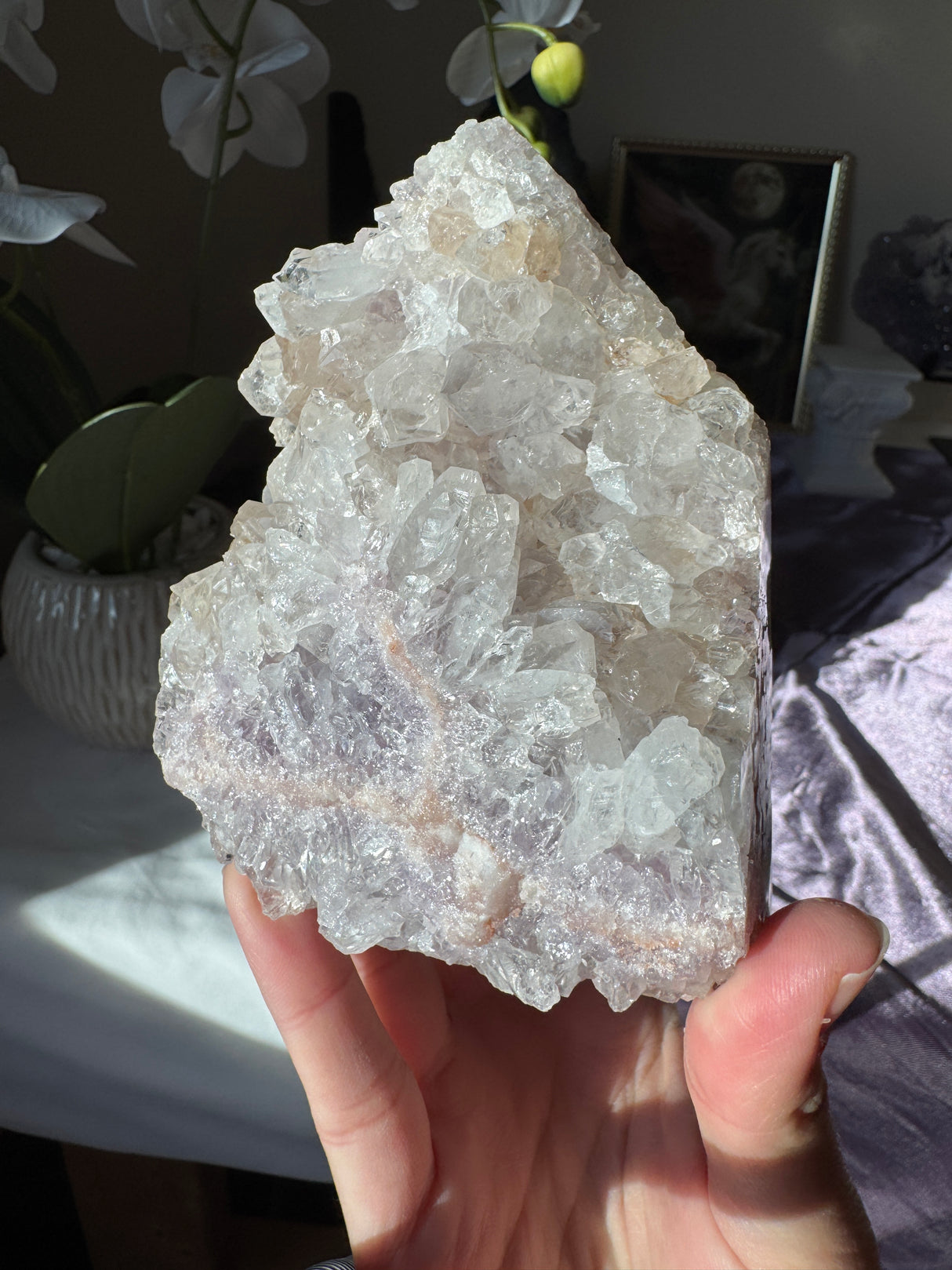 Quartz Pointed Pink Amethyst Tower