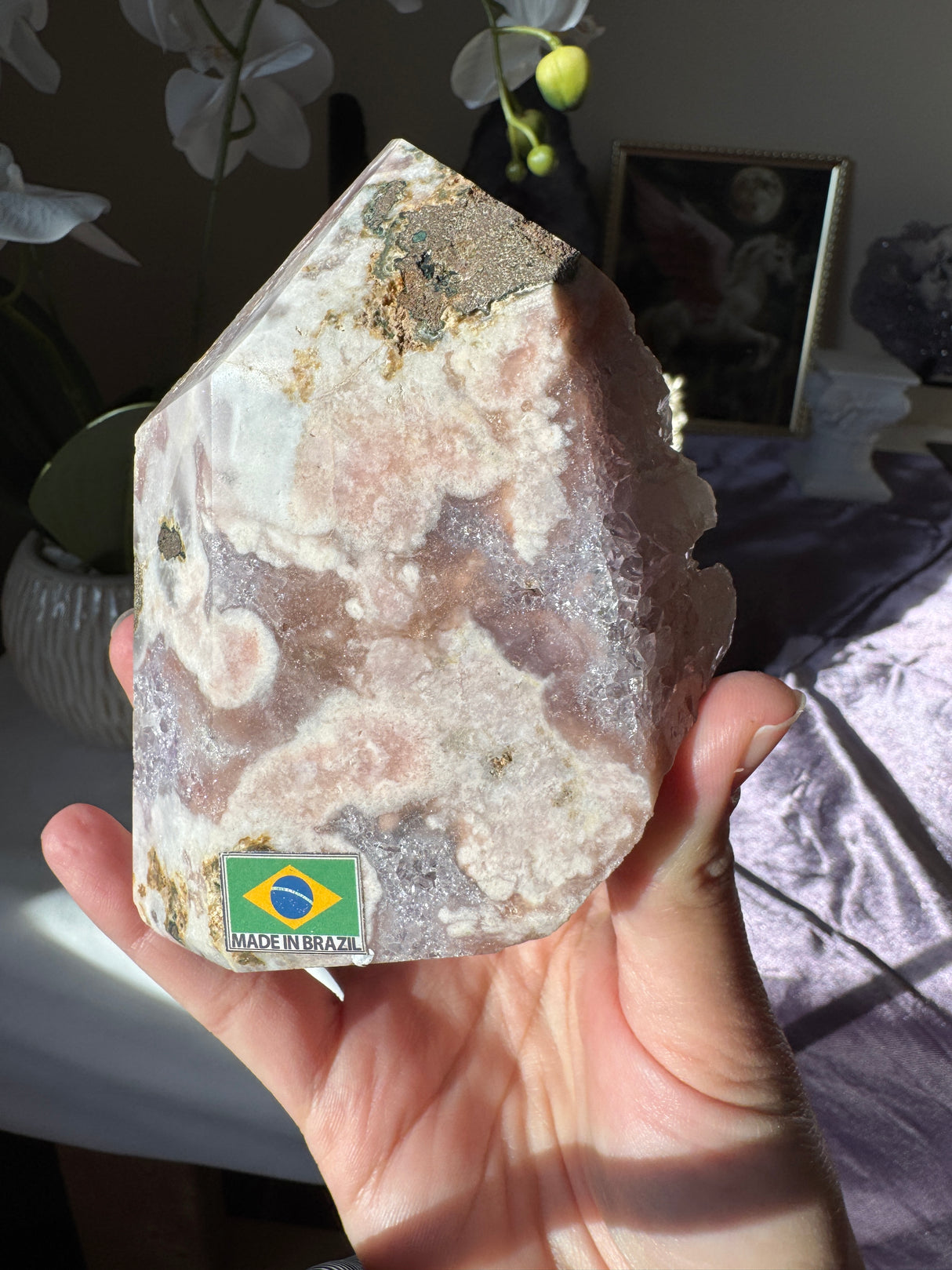 Quartz Pointed Pink Amethyst Tower