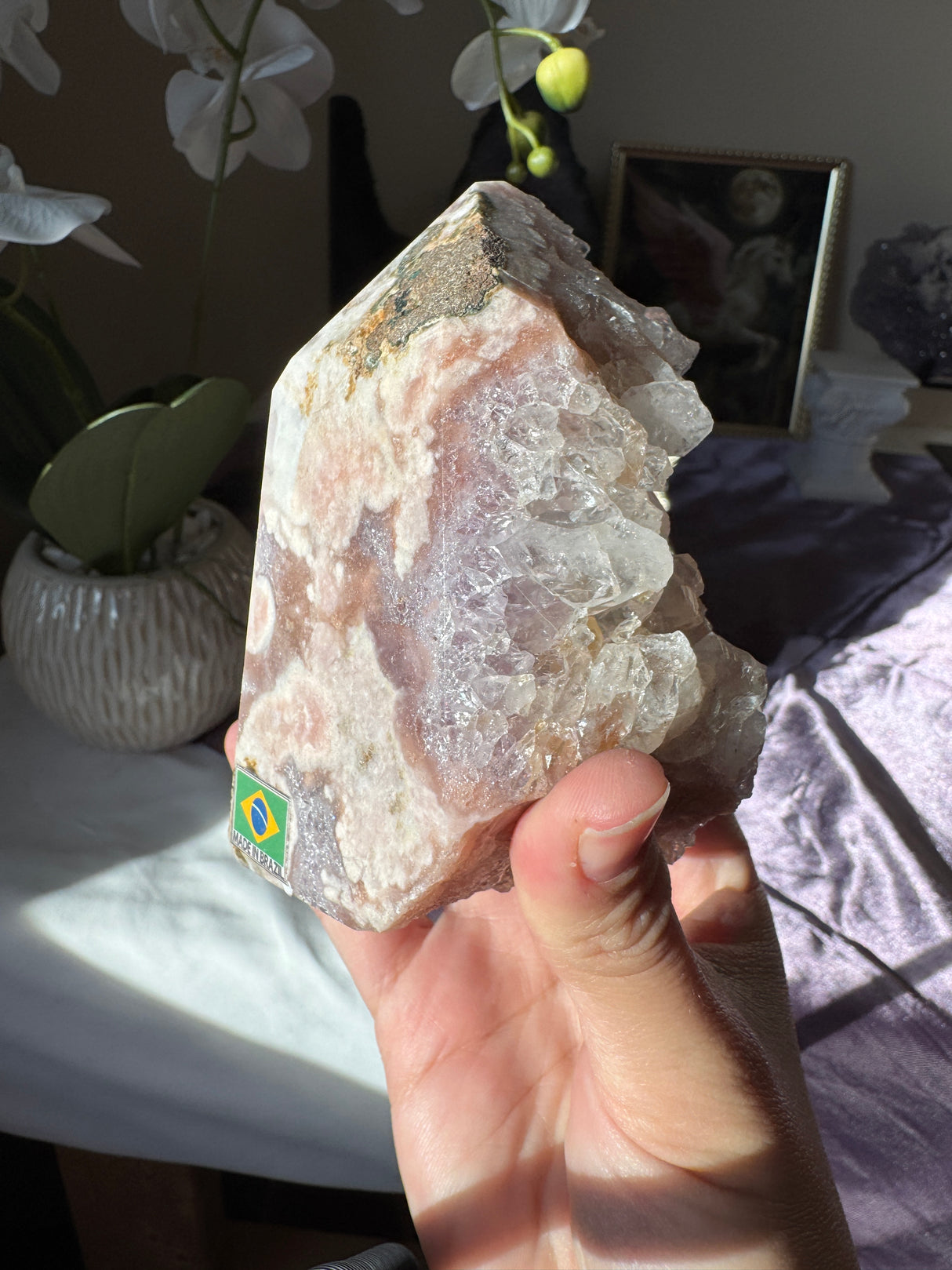 Quartz Pointed Pink Amethyst Tower