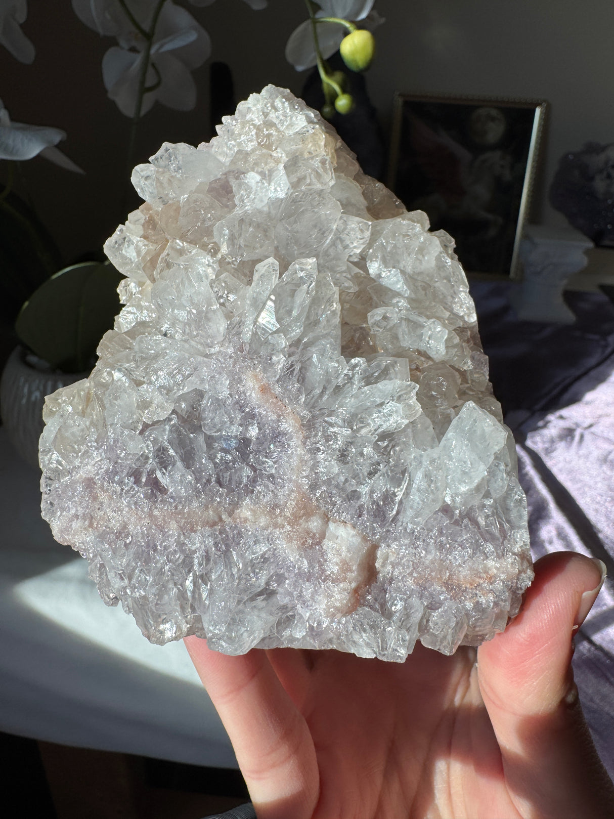 Quartz Pointed Pink Amethyst Tower