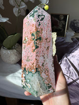 XL Pink Sea Jasper Tower