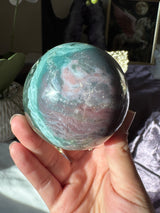 Pink & Teal Sea Jasper Sphere