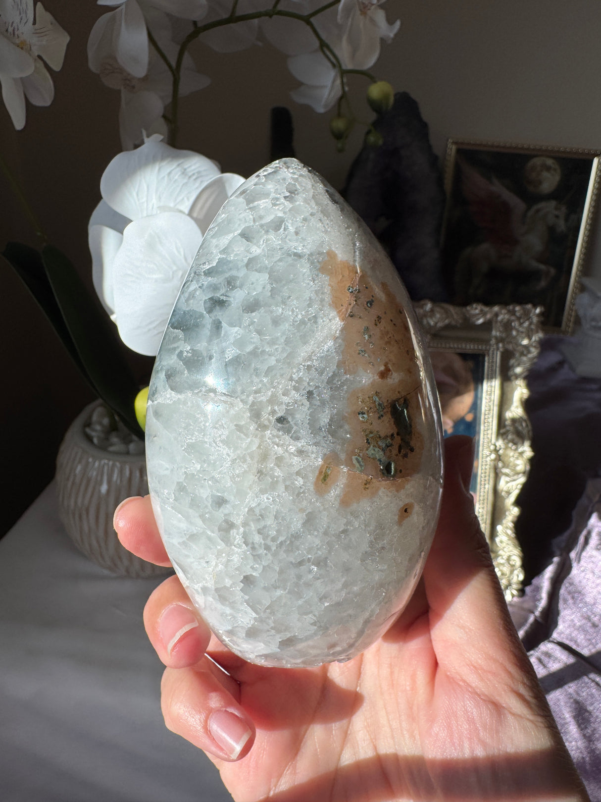 Multicolored Rainbow Amethyst Egg