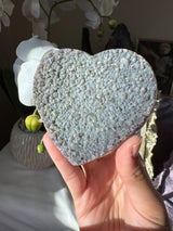 Rare Blue Amethyst Heart