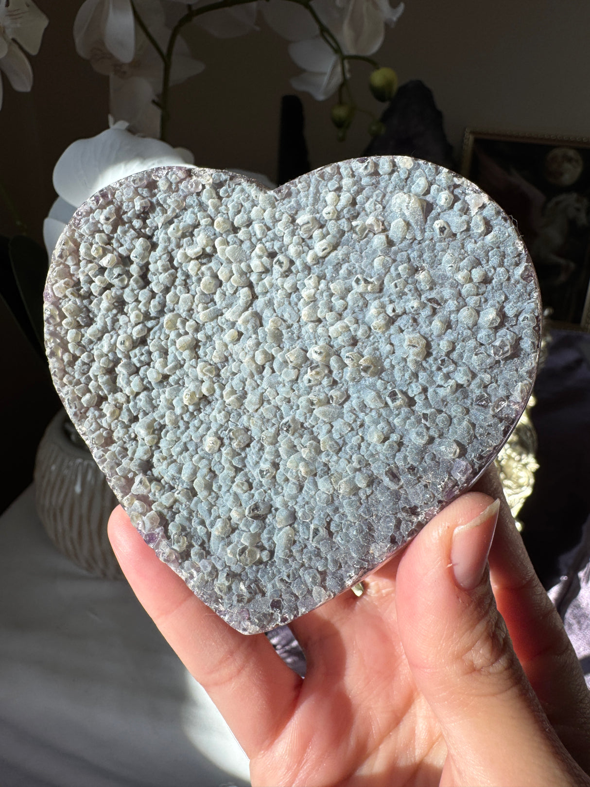 Rare Blue Amethyst Heart