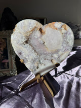 XL Lavender Pink Amethyst Heart