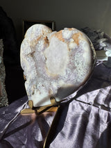 XL Lavender Pink Amethyst Heart