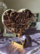 XL Lavender Pink Amethyst Heart