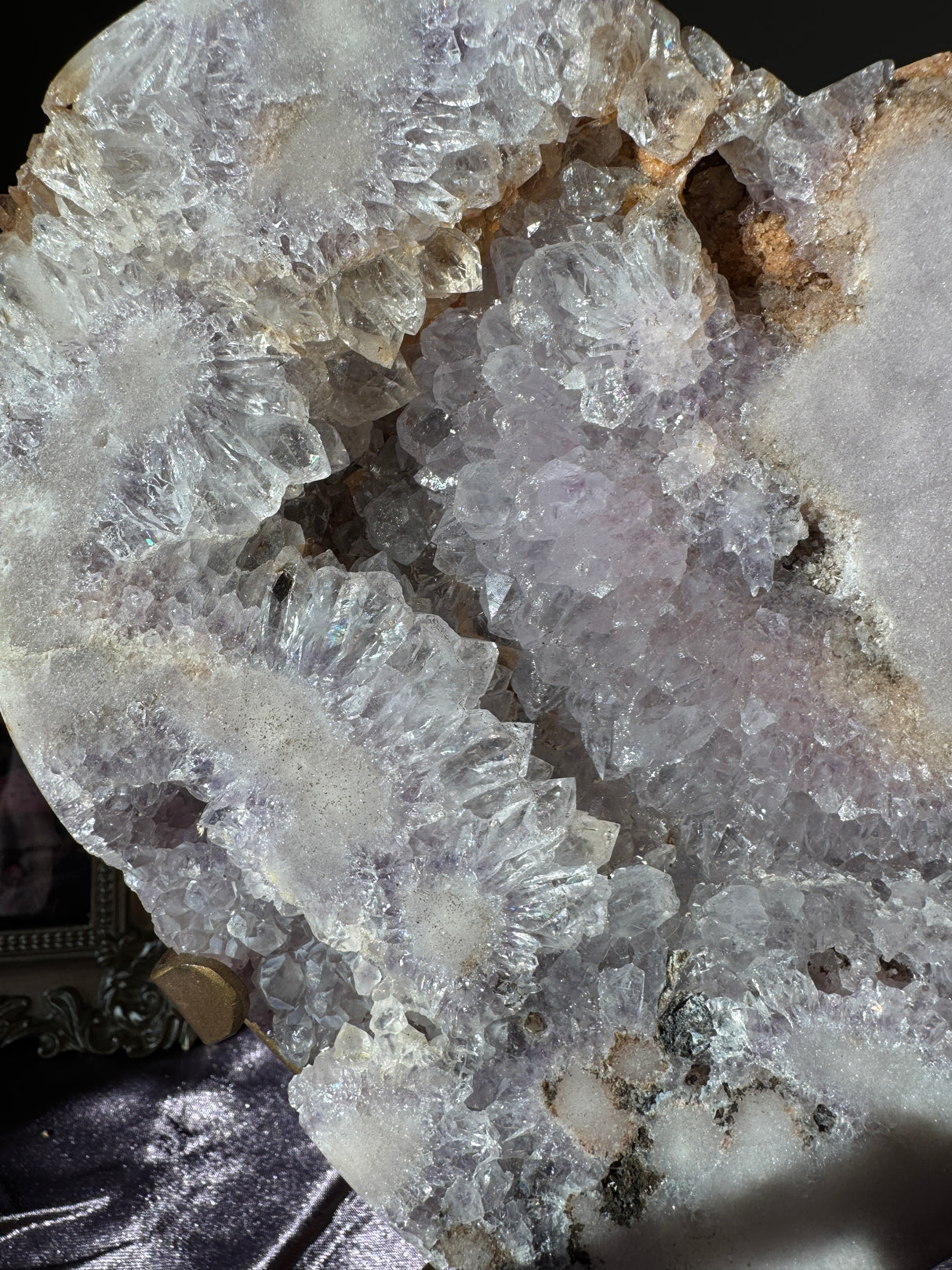 XL Lavender Pink Amethyst Heart