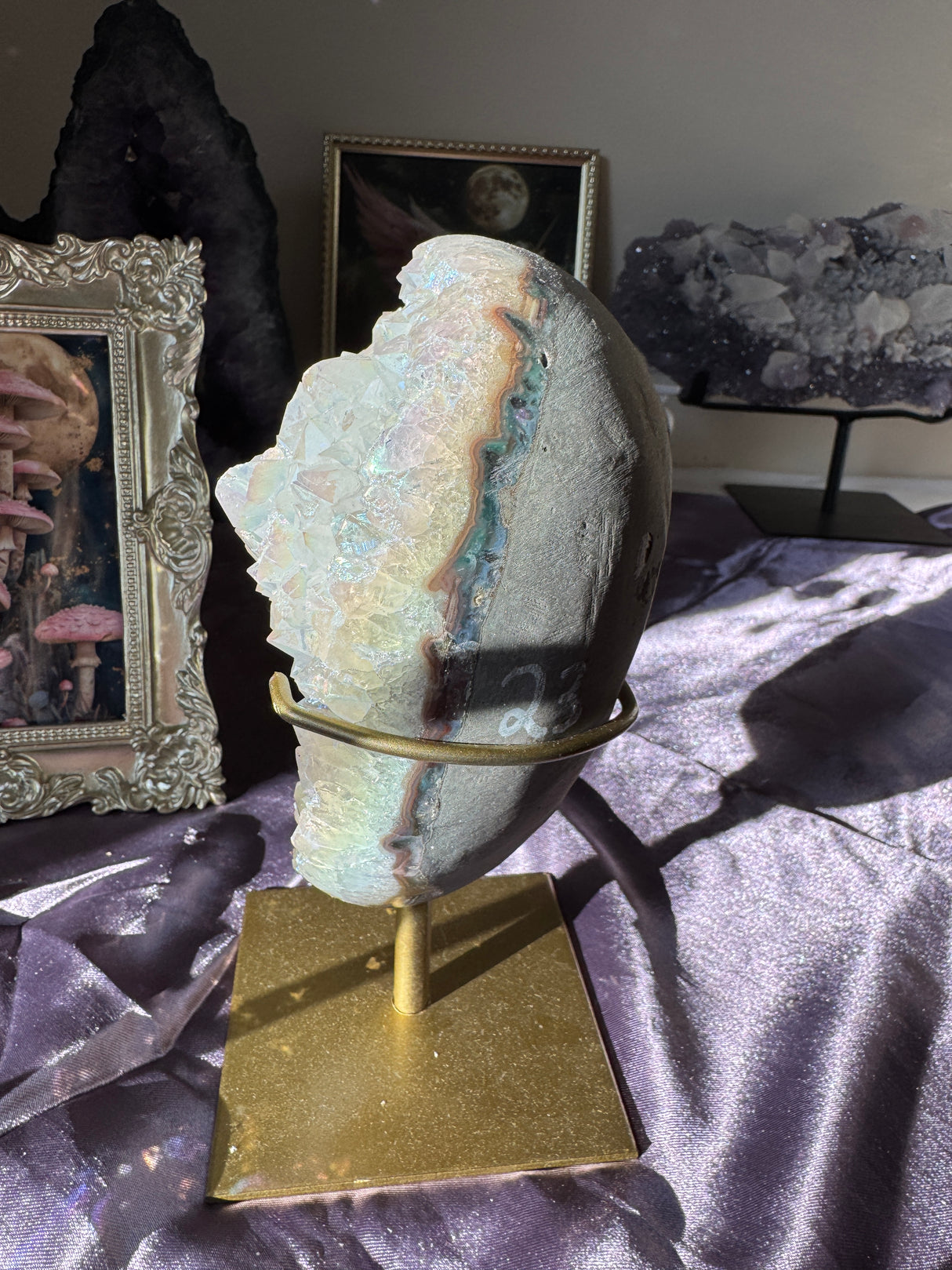 Angel Aura Quartz Free Form with Calcite