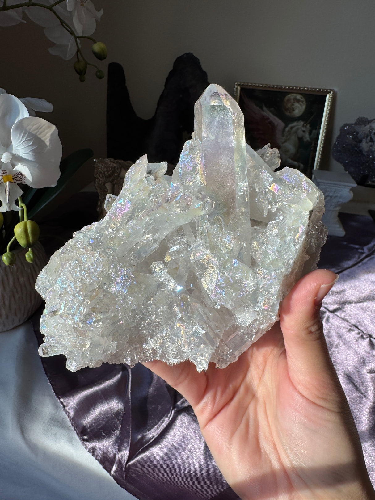 Aura Brazilian Quartz Cluster