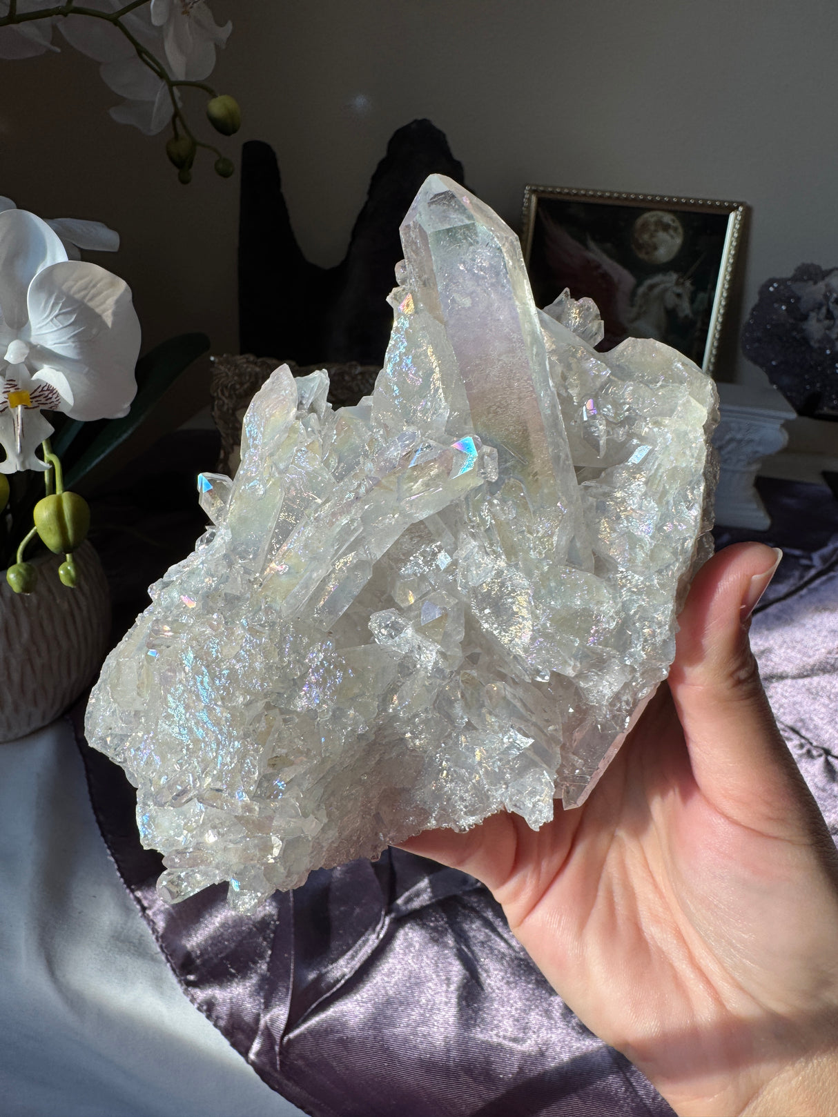 Aura Brazilian Quartz Cluster