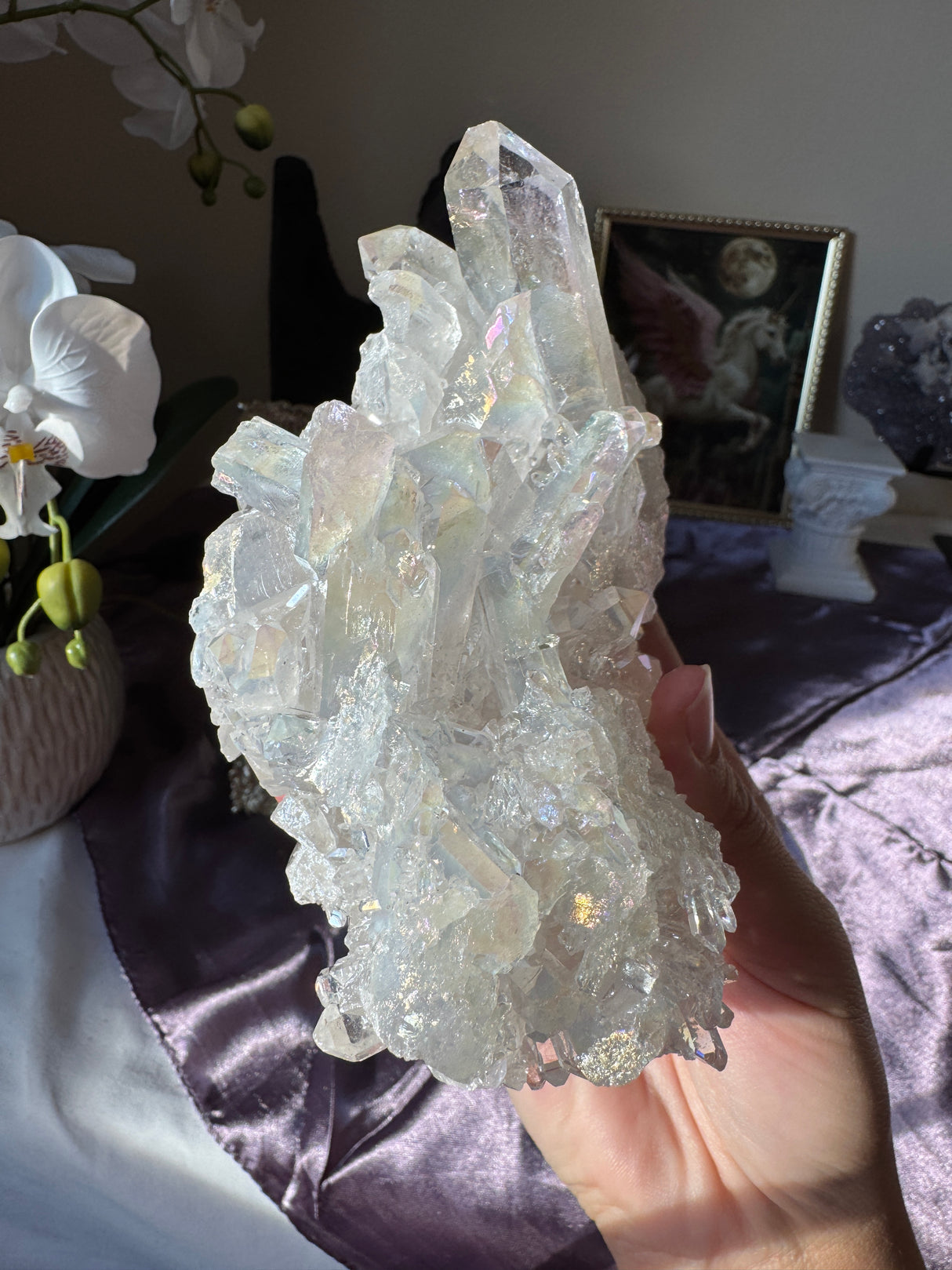 Aura Brazilian Quartz Cluster