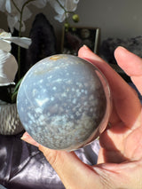 Dusty Blue Sea Jasper Sphere