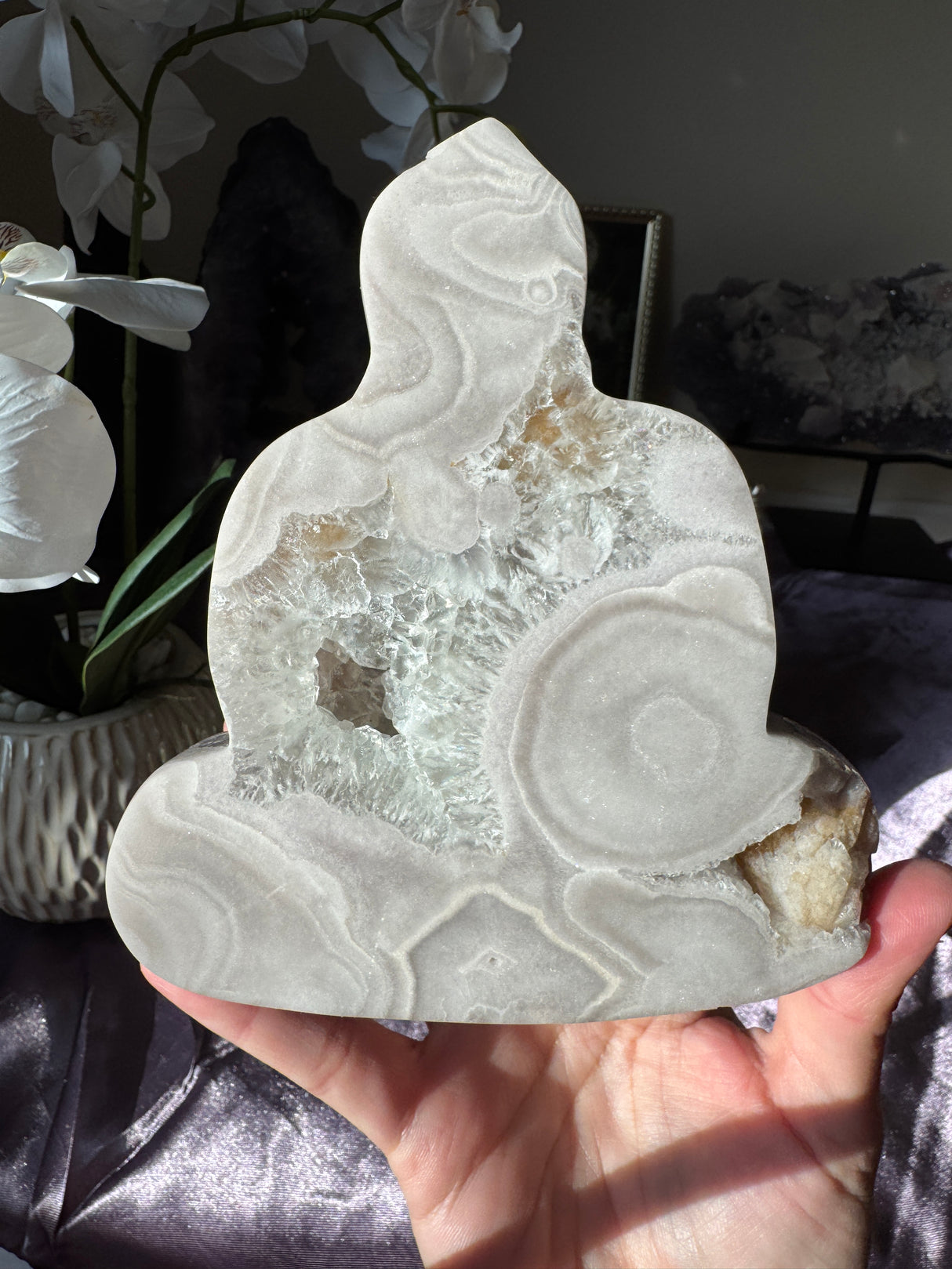 Pastel Pink Amethyst Buddha