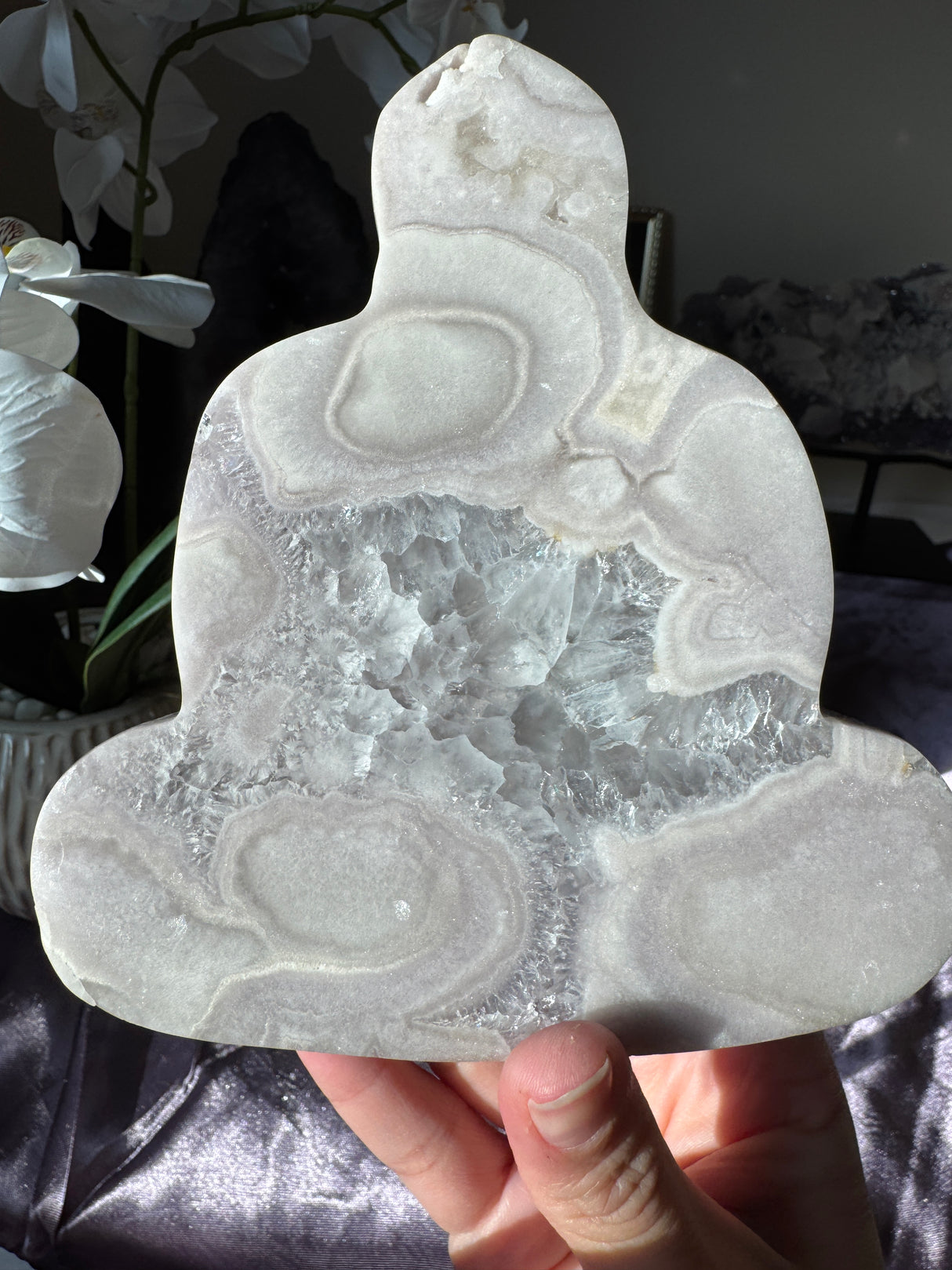 Pastel Pink Amethyst Buddha