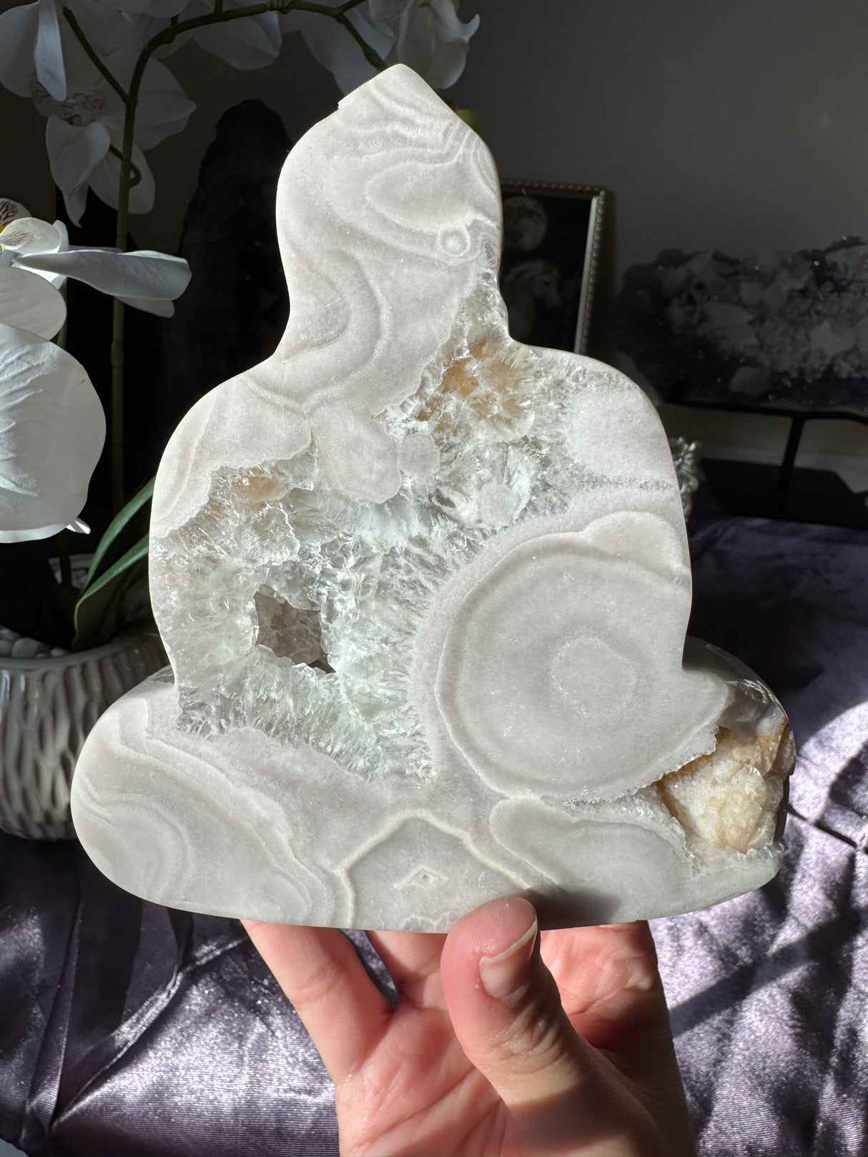 Pastel Pink Amethyst Buddha