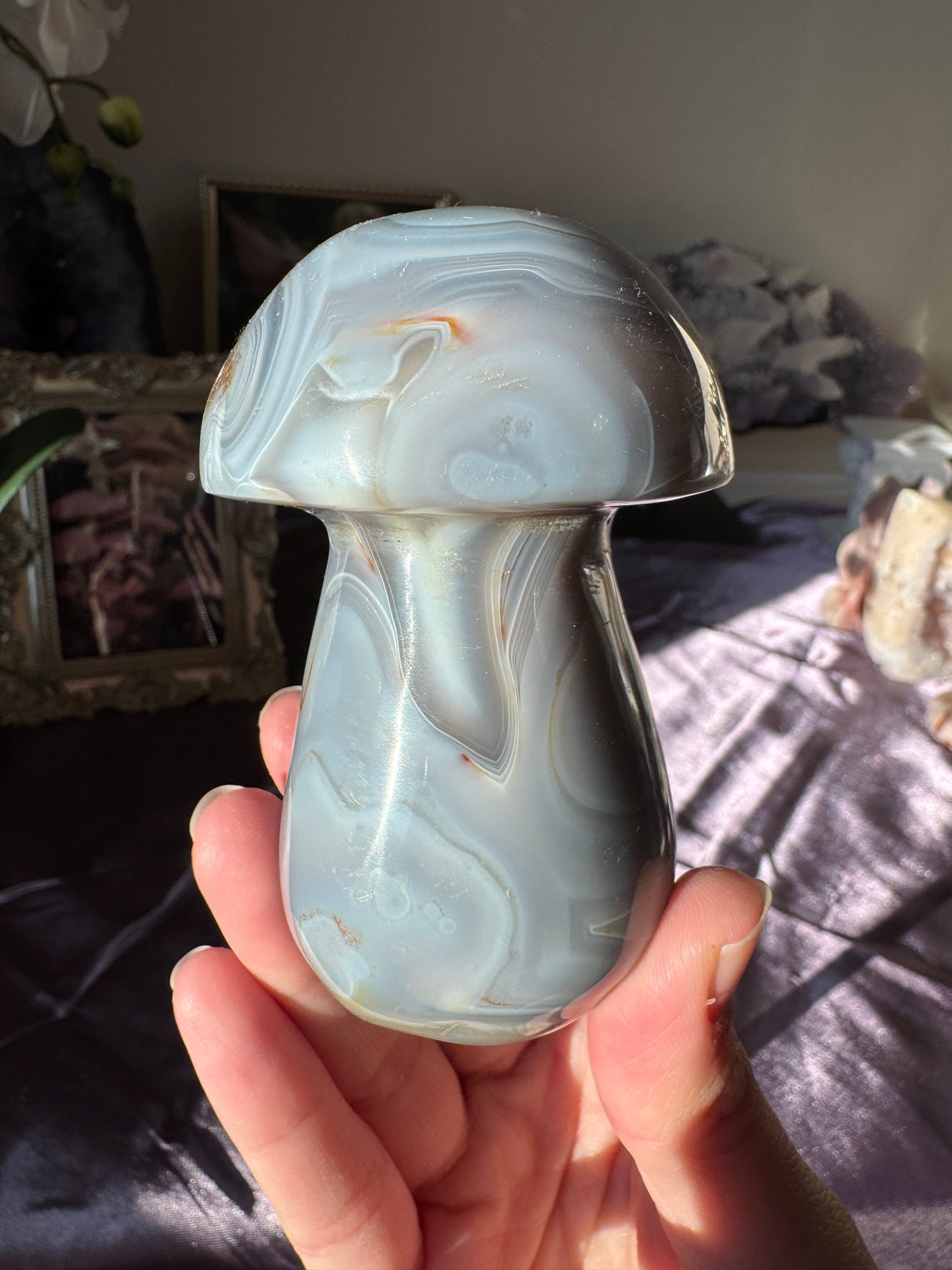 Blue Agate Mushroom