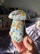 Druzy Sea Jasper Mushroom