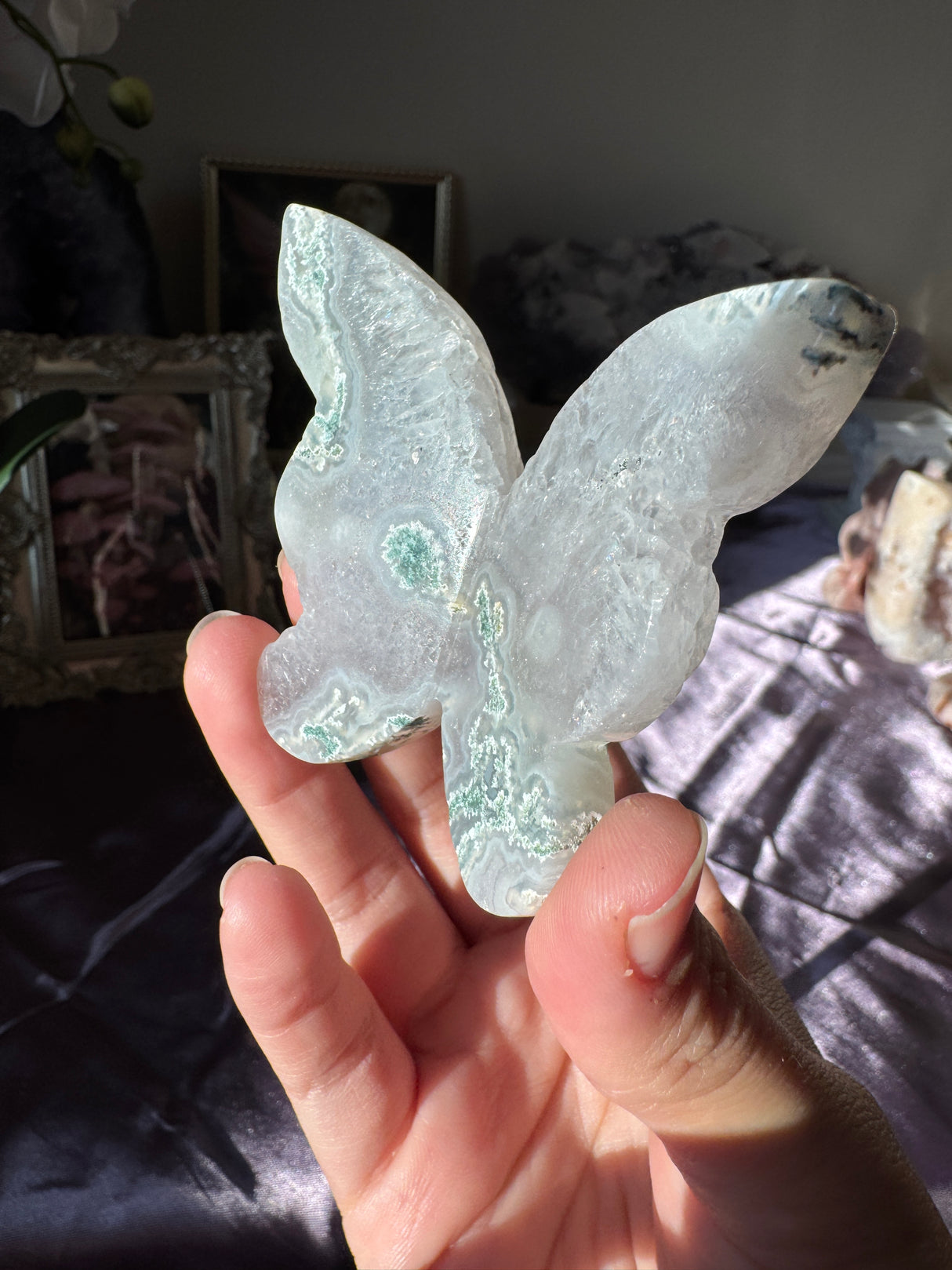 Moss Agate Butterflly