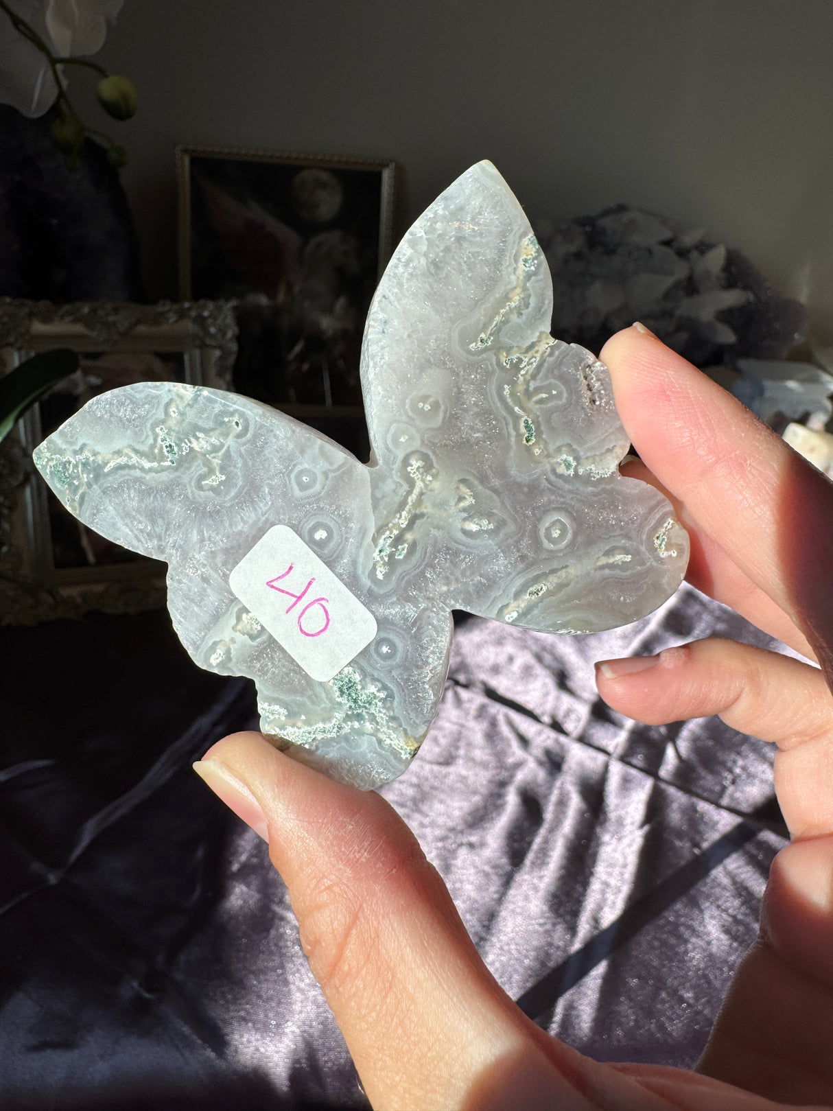 Moss Agate Butterflly