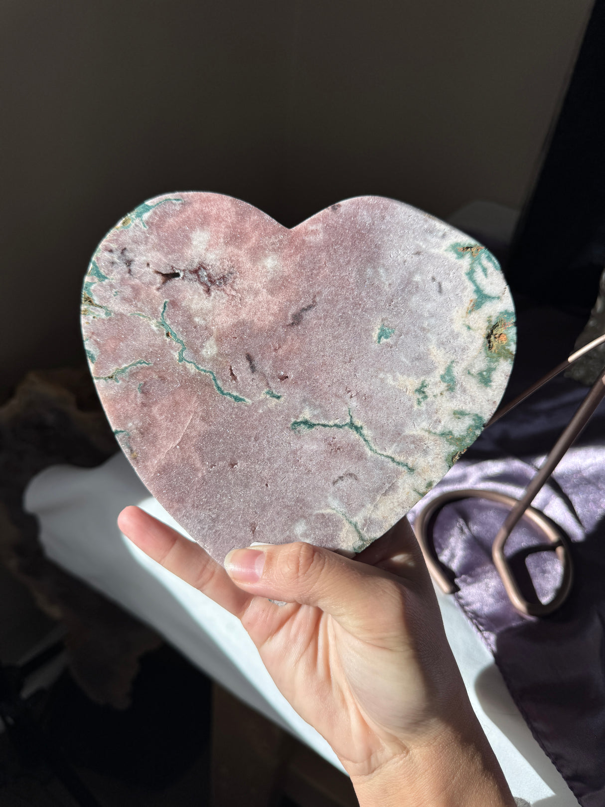 Pink Amethyst Heart