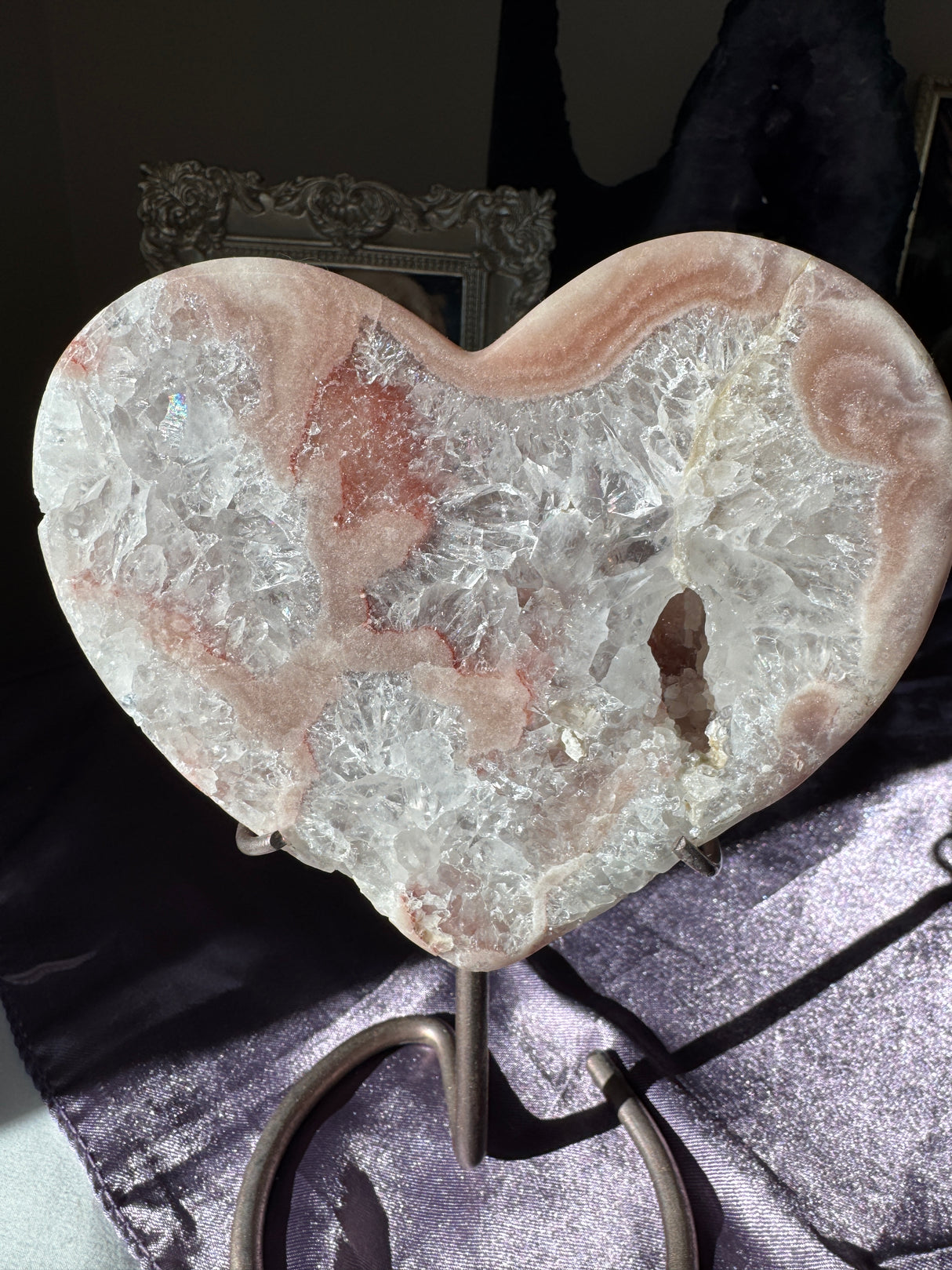 Pink Amethyst Heart