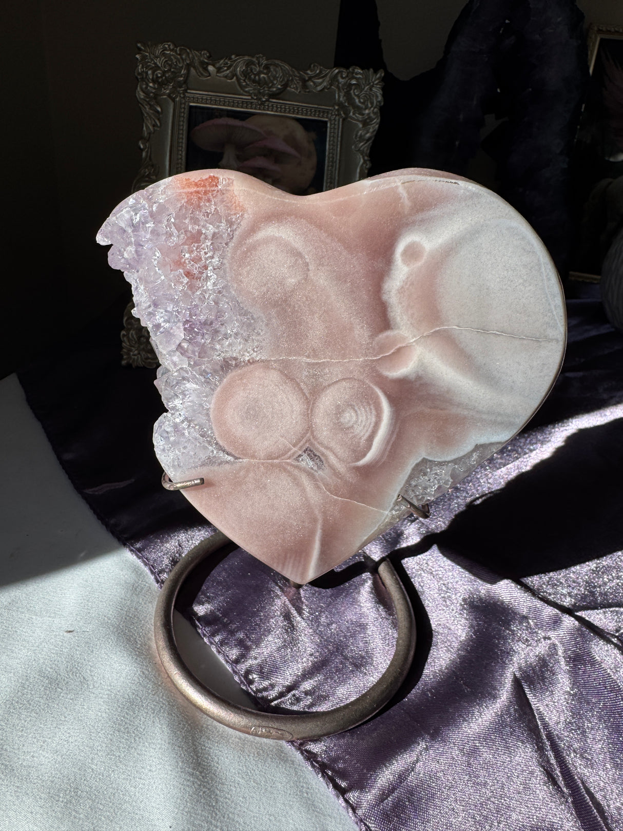 Pink Amethyst Heart